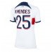 Paris Saint-Germain Nuno Mendes #25 Dámské Venkovní Dres 2023-24 Krátkým Rukávem